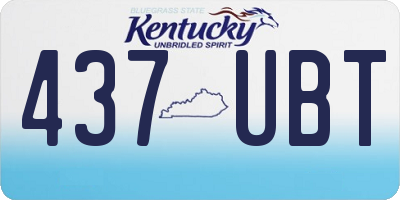 KY license plate 437UBT