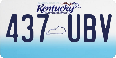 KY license plate 437UBV