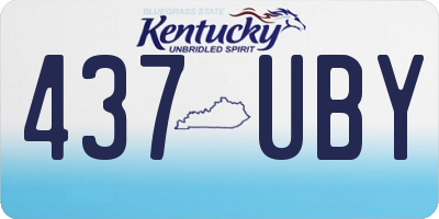KY license plate 437UBY