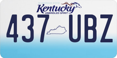 KY license plate 437UBZ