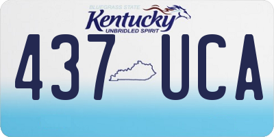 KY license plate 437UCA