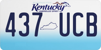 KY license plate 437UCB