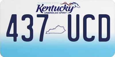 KY license plate 437UCD