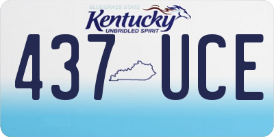 KY license plate 437UCE