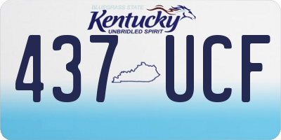 KY license plate 437UCF
