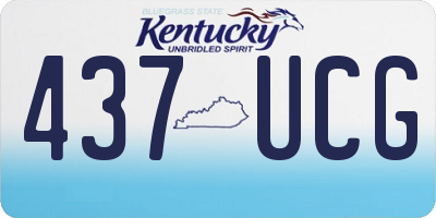 KY license plate 437UCG
