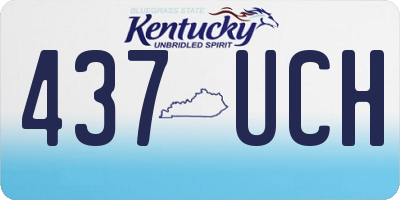 KY license plate 437UCH