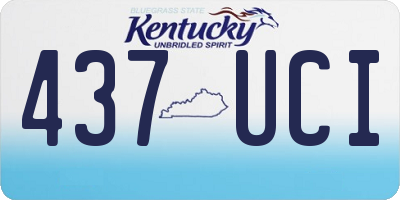KY license plate 437UCI