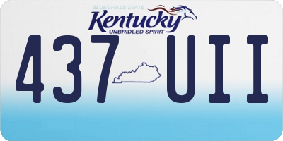 KY license plate 437UII