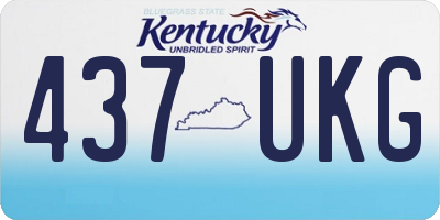 KY license plate 437UKG