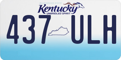 KY license plate 437ULH