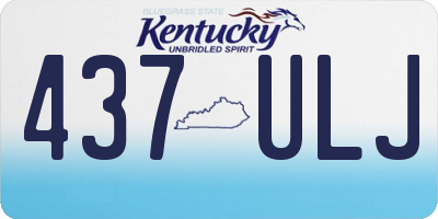 KY license plate 437ULJ