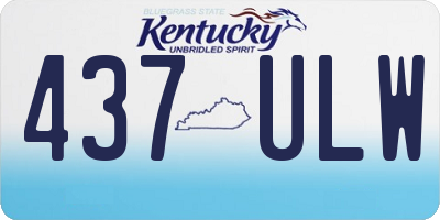KY license plate 437ULW