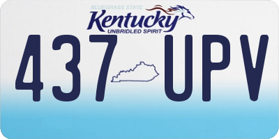 KY license plate 437UPV