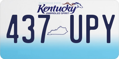 KY license plate 437UPY