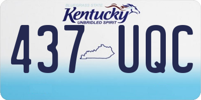 KY license plate 437UQC
