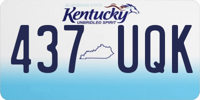 KY license plate 437UQK