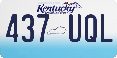 KY license plate 437UQL