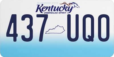 KY license plate 437UQO