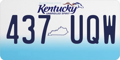 KY license plate 437UQW