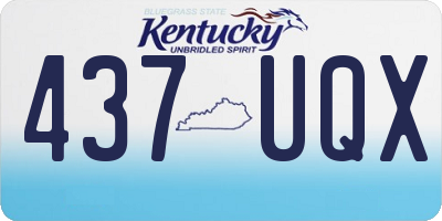 KY license plate 437UQX