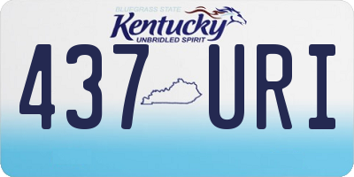 KY license plate 437URI