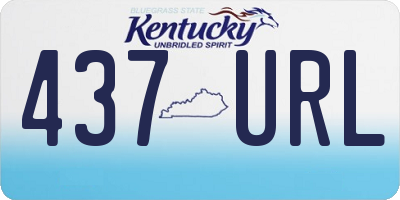 KY license plate 437URL