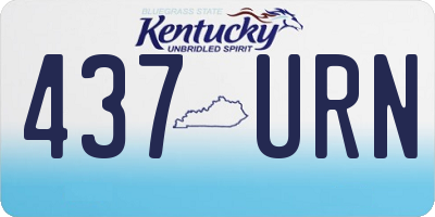 KY license plate 437URN