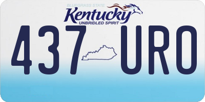 KY license plate 437URO