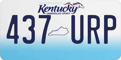 KY license plate 437URP