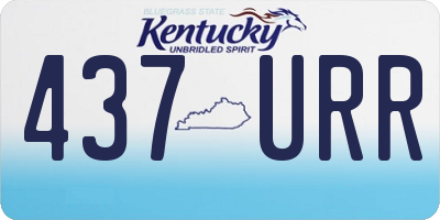 KY license plate 437URR
