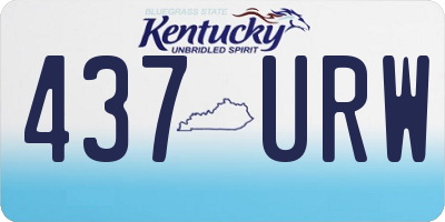 KY license plate 437URW
