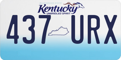 KY license plate 437URX