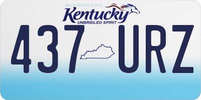 KY license plate 437URZ