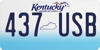 KY license plate 437USB
