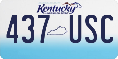 KY license plate 437USC