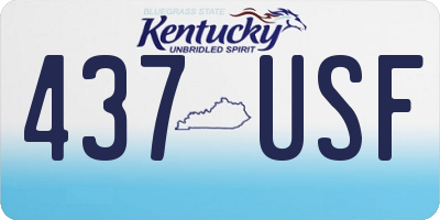 KY license plate 437USF