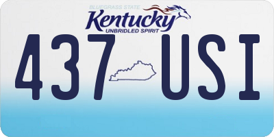 KY license plate 437USI