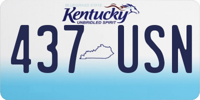 KY license plate 437USN