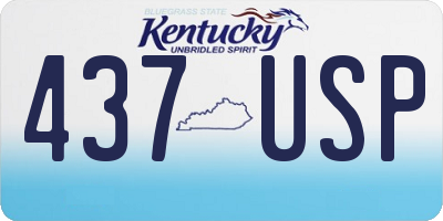 KY license plate 437USP