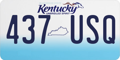 KY license plate 437USQ