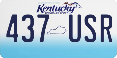 KY license plate 437USR