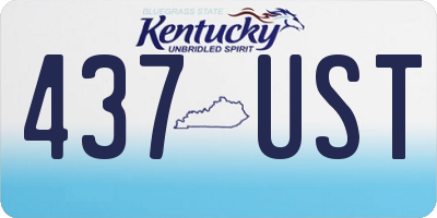 KY license plate 437UST