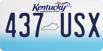 KY license plate 437USX