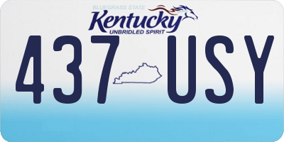 KY license plate 437USY