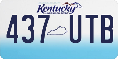 KY license plate 437UTB
