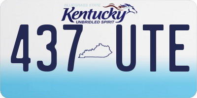 KY license plate 437UTE