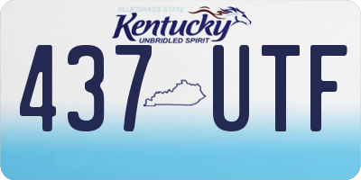 KY license plate 437UTF