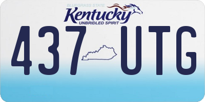 KY license plate 437UTG