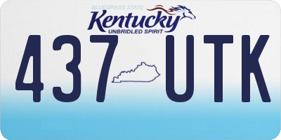 KY license plate 437UTK